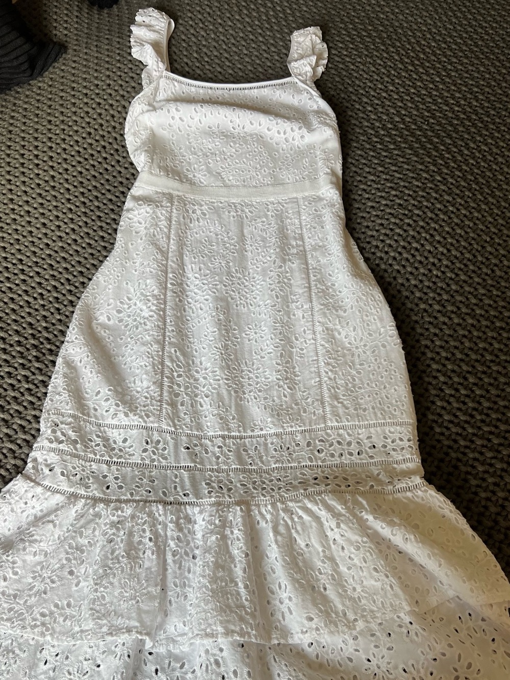Banana Republic White Eyelet Tiered Sundress Maxi - Picture 1 of 3